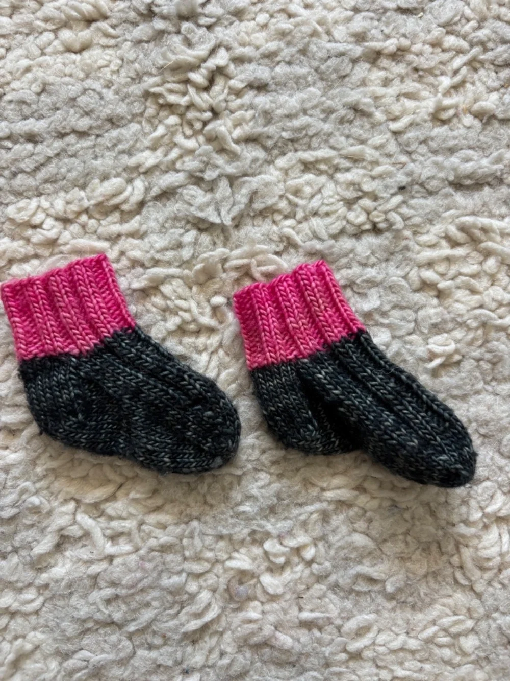 Handknit Newborn Baby Socks Merino Wool Soft and Warm